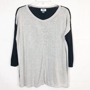 Old Navy 3/4 Sleeve Colorblock Women's Sweater Size Medium